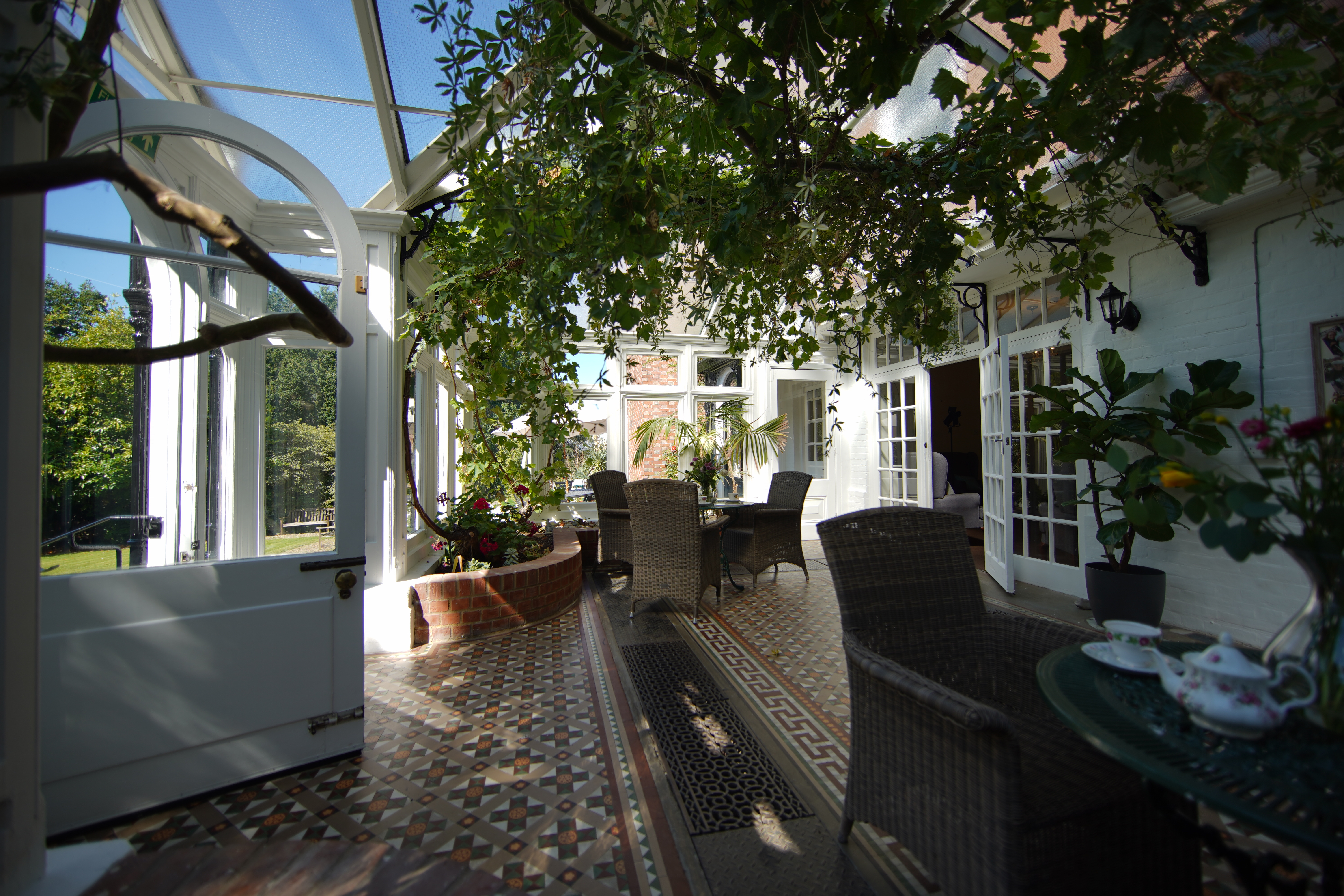 The conservatory at Birchwood House
